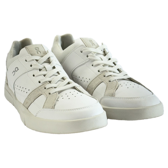 On The Roger Clubhouse White Leather Sand Suede Sneakers 48-99144 Men Size M8 - Picture 1 of 11